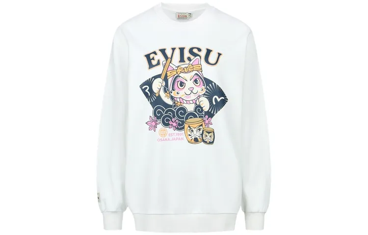 EVISU Sweatshirts Women's Crew Neck Moderate Regular