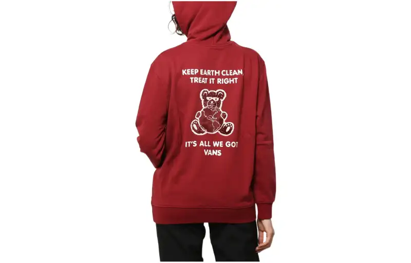 Vans Sweatshirts Women's Red Hooded Moderate Regular