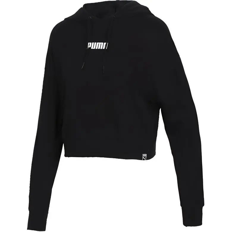 PUMA Sweatshirts Women's Black Hooded Moderate
