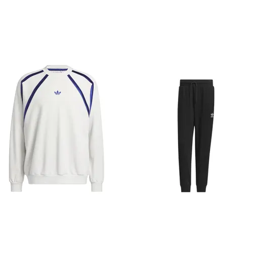 Adidas Originals Sweatshirt Sets Unisex Crew Neck Moderate