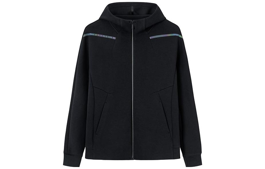 Anta Anta Comprehensive Training Series Solid Color Zipper Hooded Cardigan Jacket Women's Basic Black