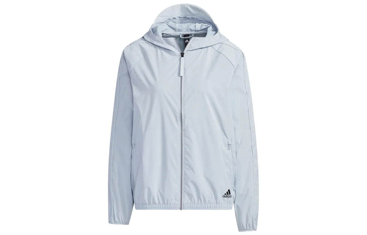 Adidas Windbreaker Jacket Women's Light Blue