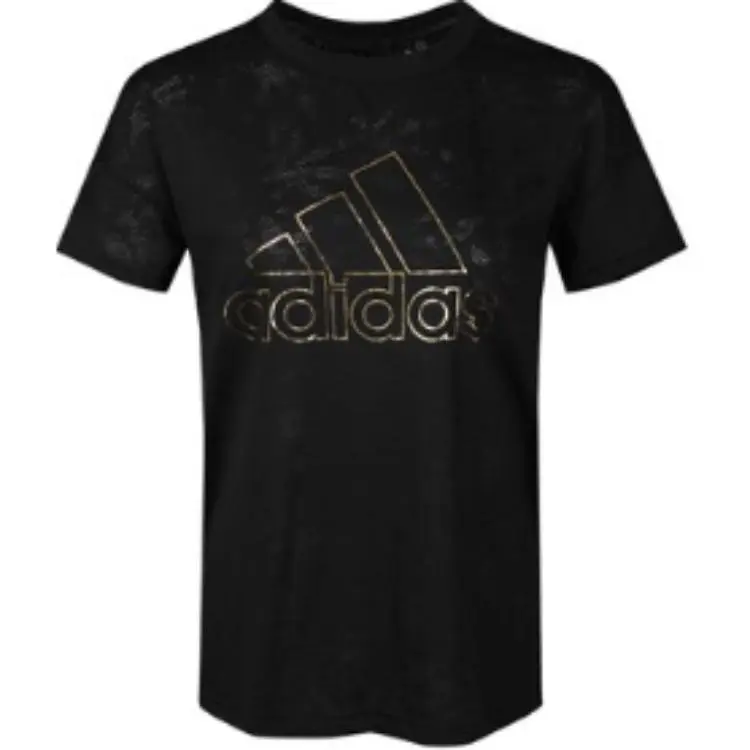 Adidas T-Shirts Women's Black Crew Neck Moderate Straight Fit