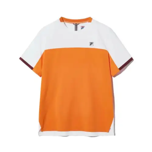 FILA Tennis Tops Men's Orange Crew Neck Moderate