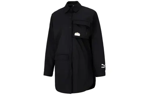 PUMA Shirts Women's Black Lapel Moderate Shirt