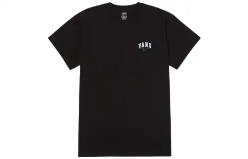 Vans T Shirts Women's Black Crew Neck Moderate Straight Fit