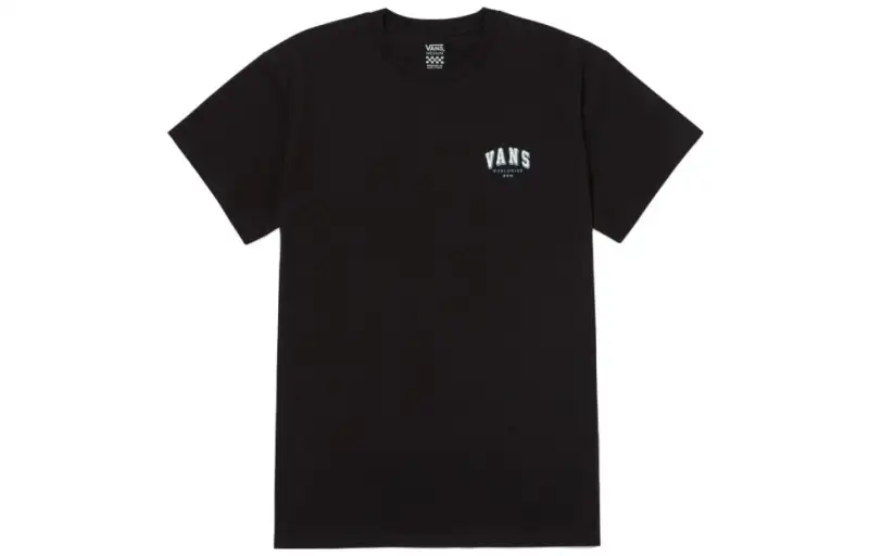 Vans T Shirts Women's Black Crew Neck Moderate Straight Fit