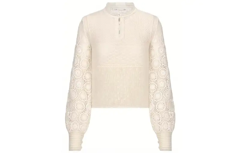 Christian DIOR Embroidered Cut Out Jumper