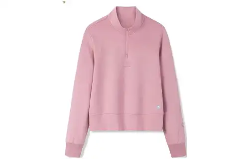 ANTA Sweatshirts Women's Pink Stand Collar Moderate Cardigan