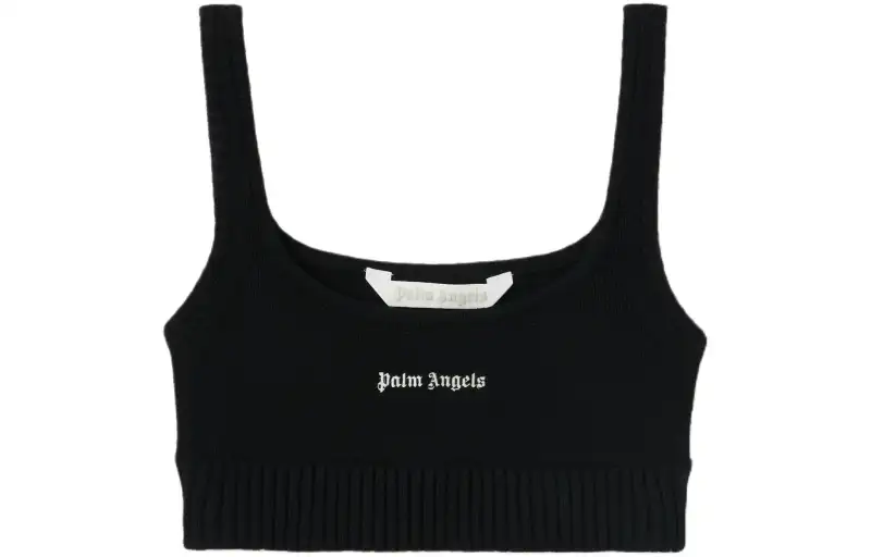 Palm Angels embroidered-logo knit tank top