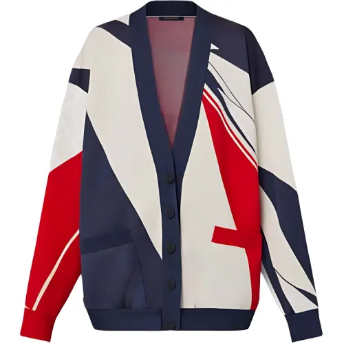 LOUIS VUITTON Graphic Nautical Knit Cardigan