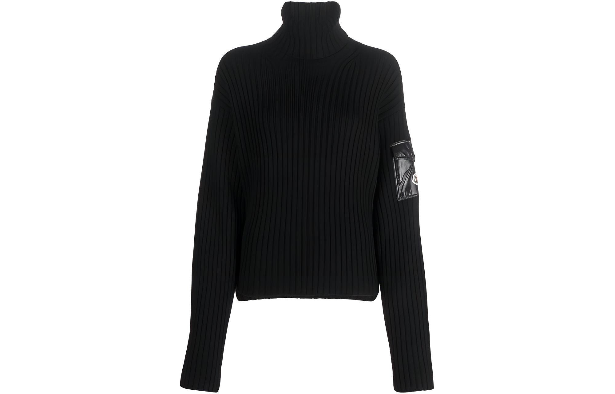 Женский свитер Moncler FW22 Turtleneck Knitwear (черный)