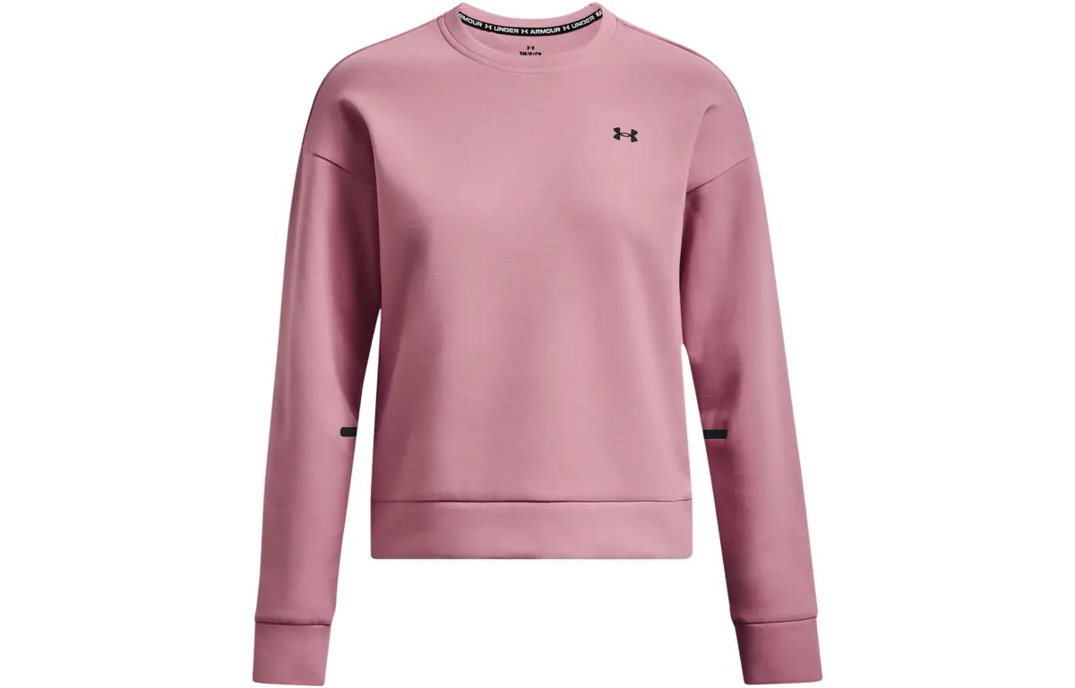 Under Armour Sweatshirts Women's Pink Crew Neck Moderate Regular