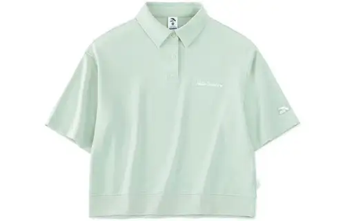 ANTA Life Collection Polo Shirts Women's Mugwort Green Polo Collar Moderate Straight Fit