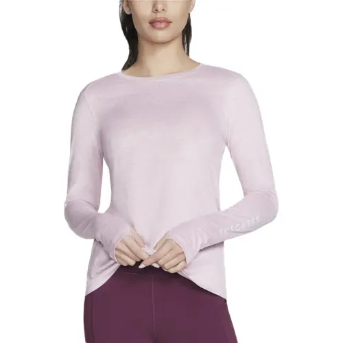 Skechers GO DRI Swift LS Regular T Shirt Women's Blush Pink