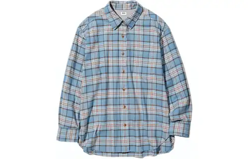 UNIQLO Shirts Women's Pink/Blue Pointed Collar Moderate Other