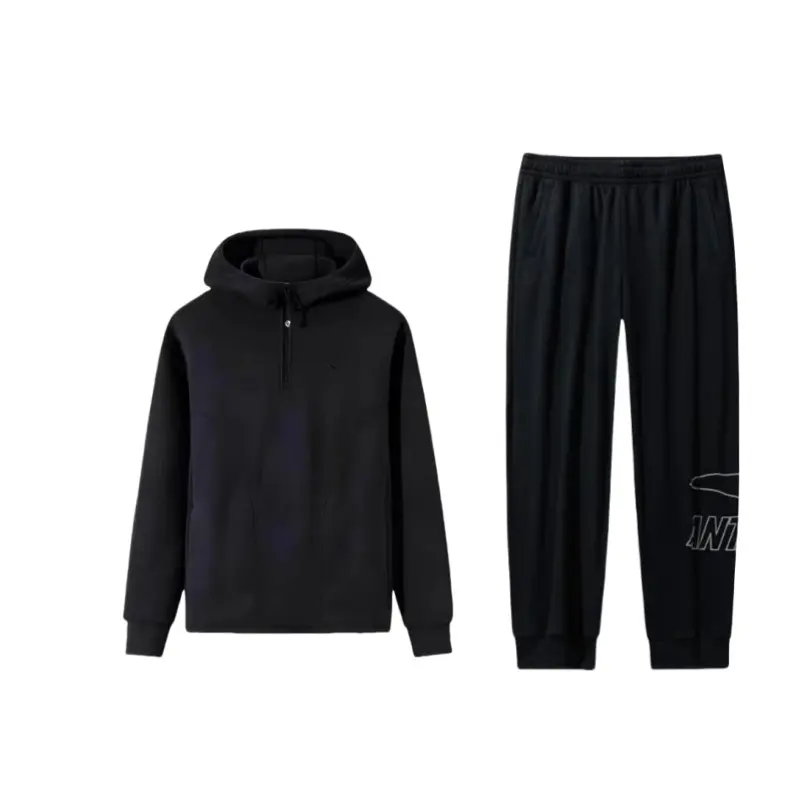 Anta Sweatshirt Set Unisex Black