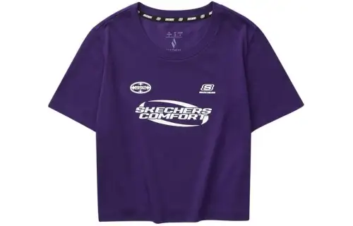 Skechers Regular T Shirt Women's Plum Purple