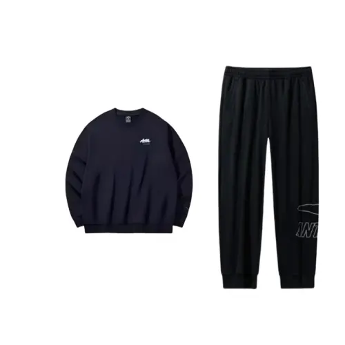 Anta Sweatshirt Set Unisex Black