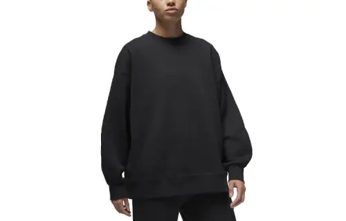 Jordan Flight Sweatshirts Women's Black Crew Neck Moderate Regular