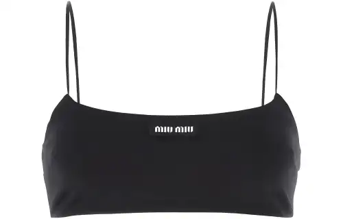 MIU MIU Logo patch Crop Top