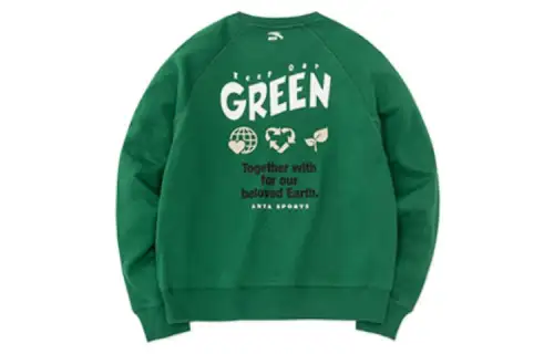 ANTA Life Collection Sweatshirts Women's Green Crew Neck Moderate Regular