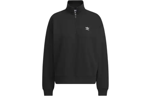 Adidas Originals Essential Essentials 1/2 Zip Sweatshirt Jackets & Coats Women's Black