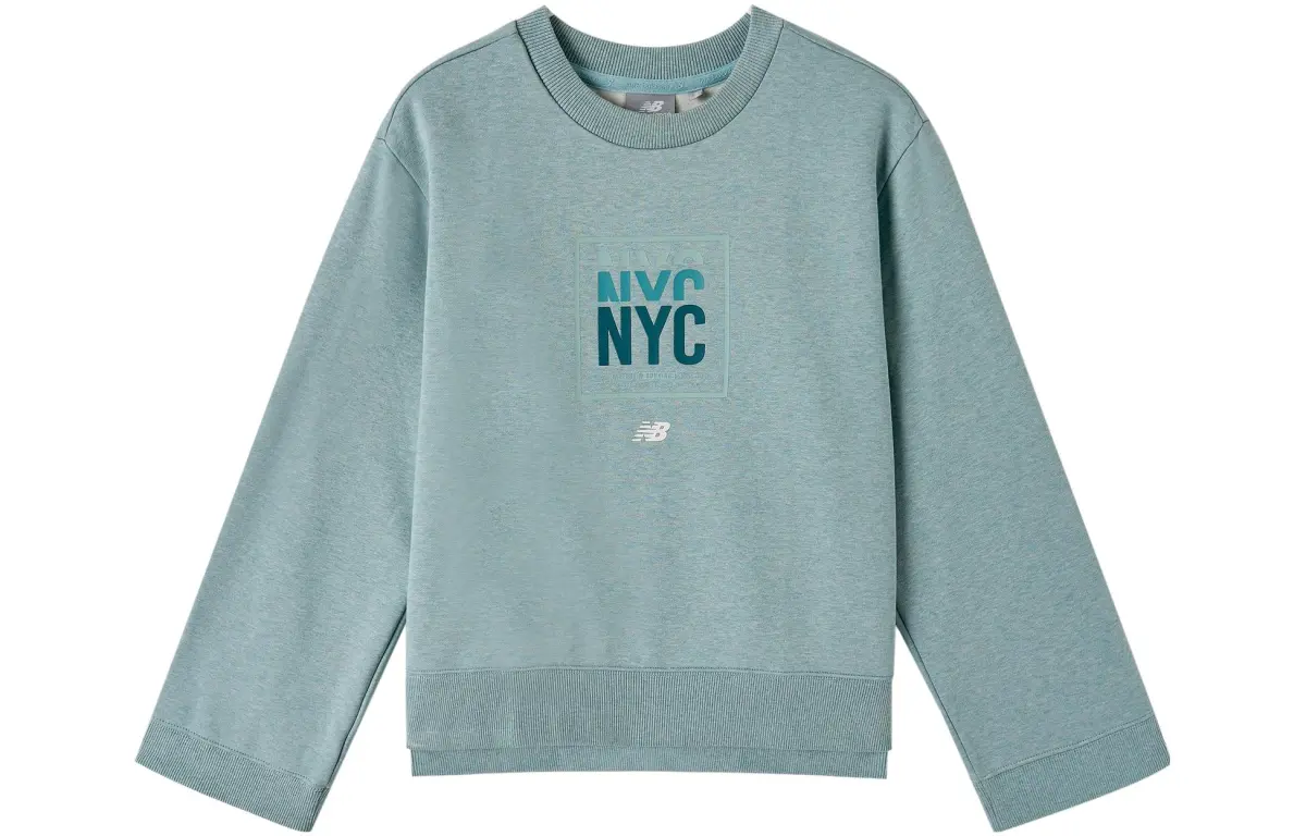 New Balance Sweatshirts Women's Mint Green Crew Neck Moderate Other