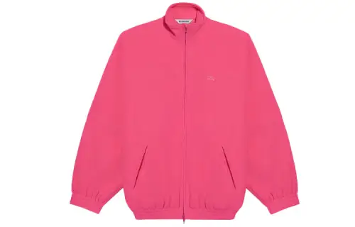 Balenciaga Double Brushed Fleece Tracksuit Jacket 'Fluo Pink'