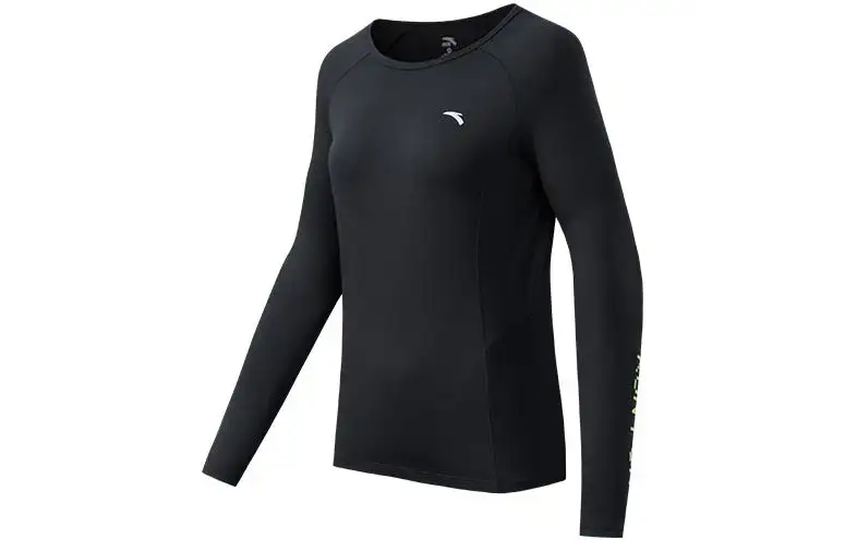 ANTA Running Collection Sweatshirts Women's Black Crew Neck Moderate Regular