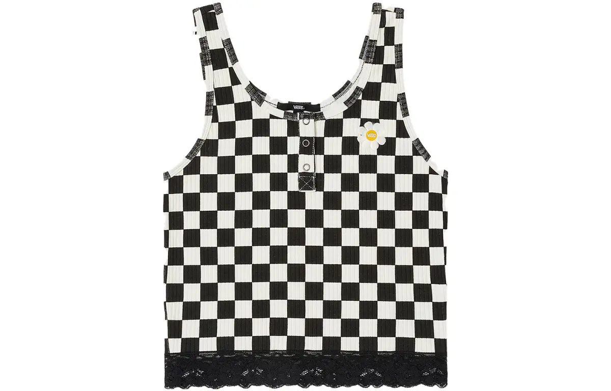 Vans T-Shirts Women's Black Crew Neck Moderate Straight Fit