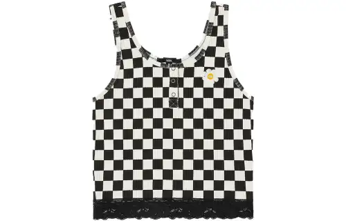 Vans T Shirts Women's Black Crew Neck Moderate Straight Fit