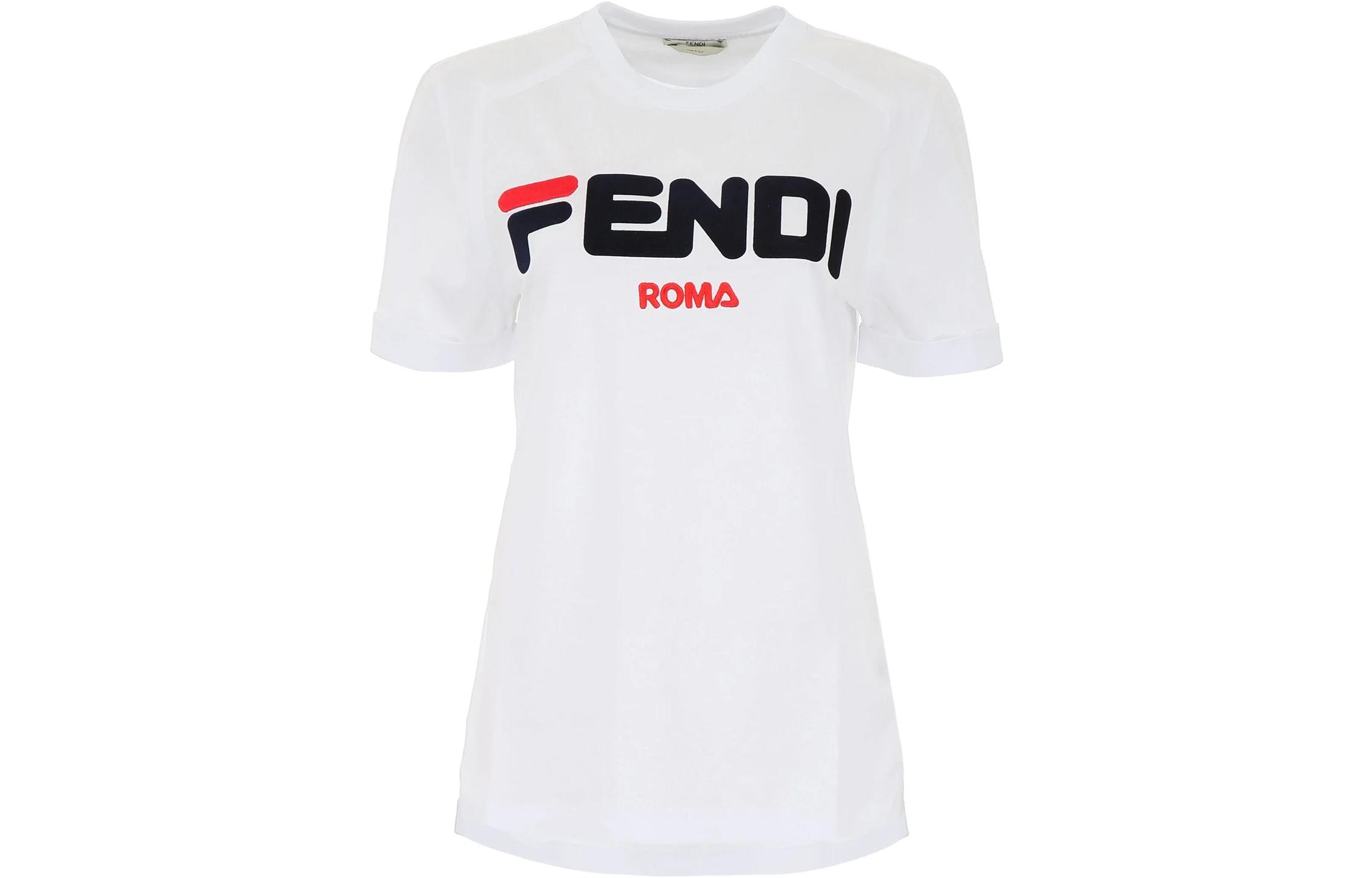 Женская футболка Fendi FENDI T (белая)