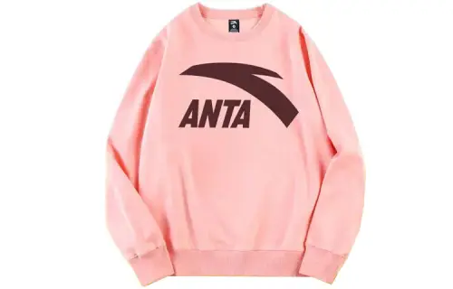 ANTA Sweatshirts Women's Pink Crew Neck Thickened Regular