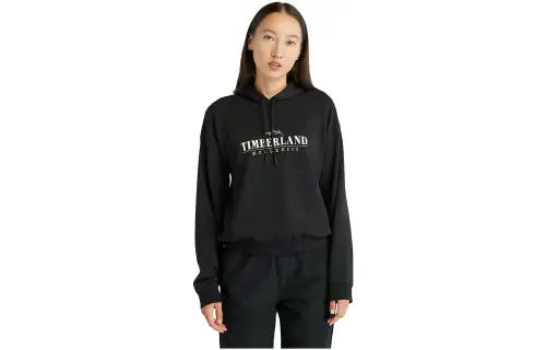 Timberland Sweatshirts Women's Black Hooded Moderate Regular