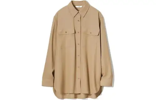 UNIQLO Shirts Women's Dark Beige Moderate Workwear