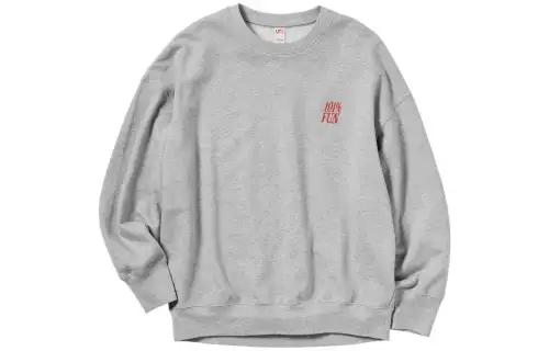 UNIQLO Sweatshirts Women's Gray Crew Neck Moderate Regular