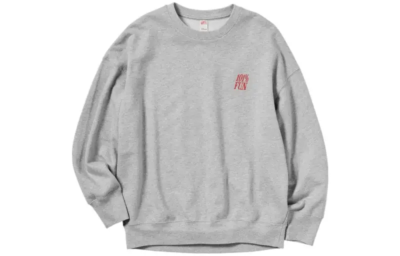 UNIQLO Sweatshirts Women's Gray Crew Neck Moderate Regular