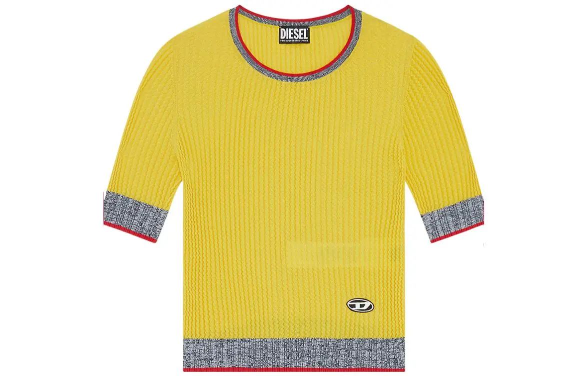 DIESEL Knitwear Women's Yellow Crew Neck Moderate Other