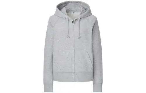 UNIQLO Sweatshirts Women's Gray Hooded Moderate Regular