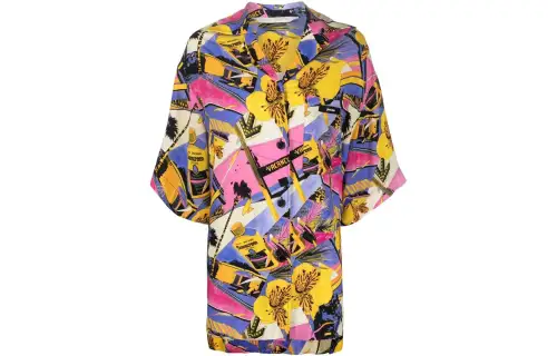 Palm Angels Miami graphic-print bowling shirt