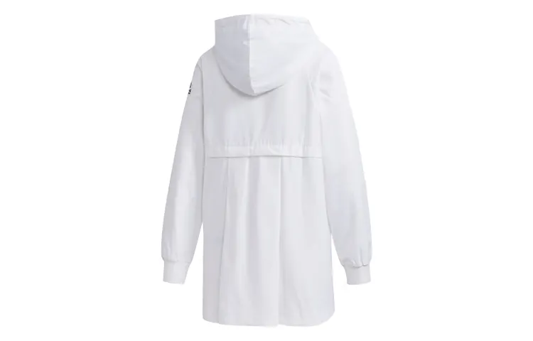 Adidas Jackets Women's White Hooded Moderate Other