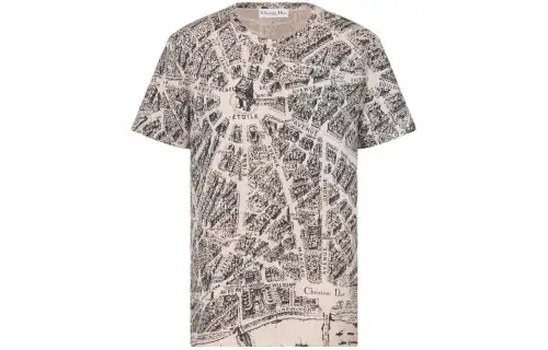 DIOR Drop Shoulder Sleeve T Shirt Women's Light Umber