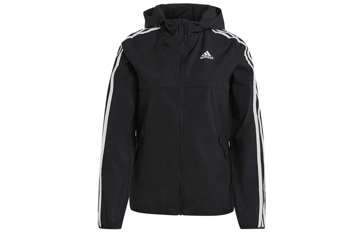 Adidas Windbreaker Jacket Fall Women's Black