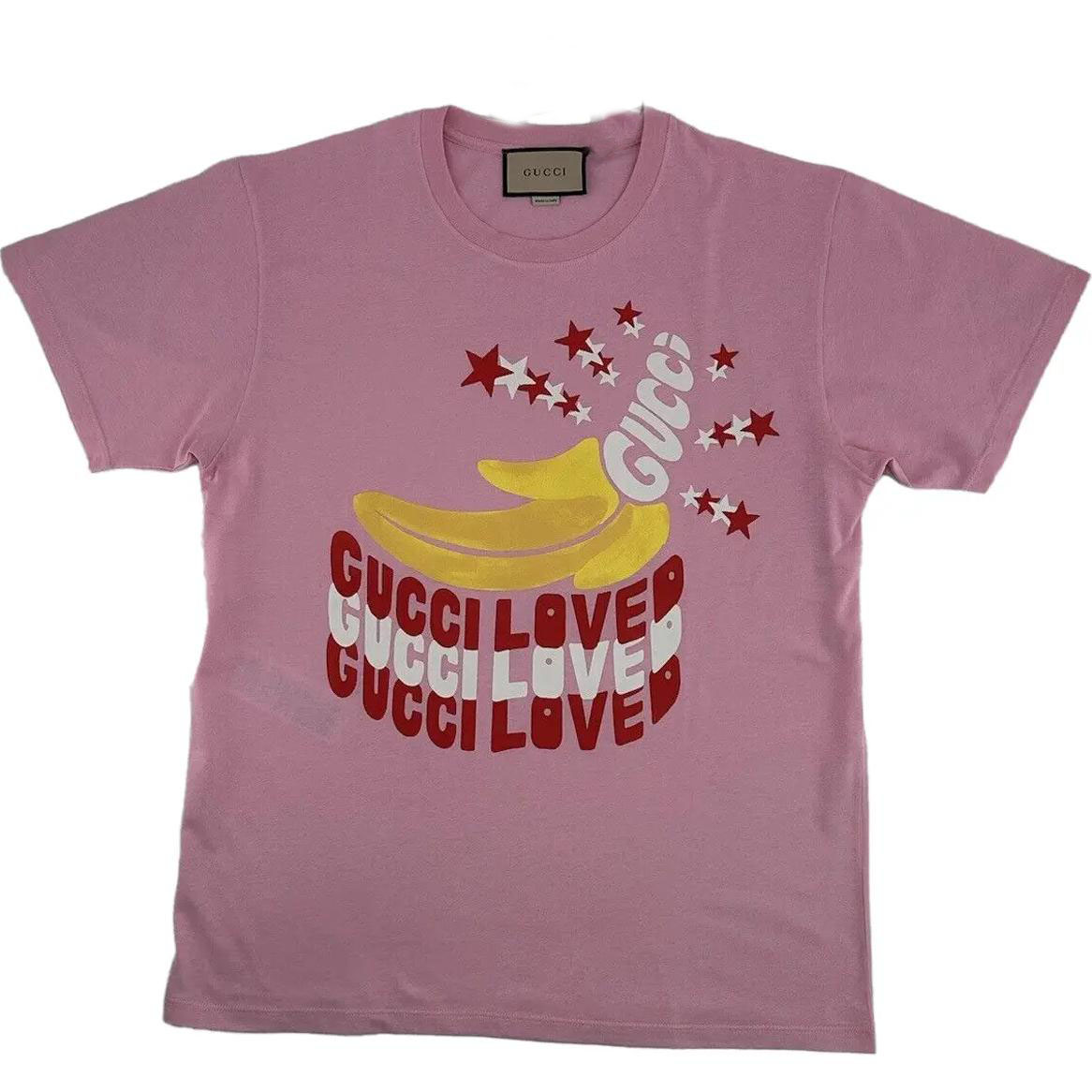 Женская футболка Gucci T (розовая)