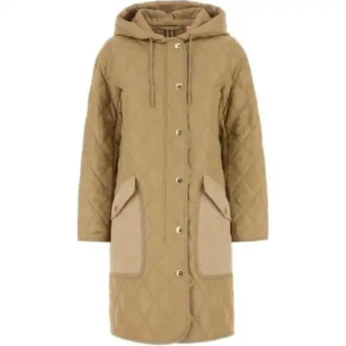 Burberry diamond-quilted hooded coat