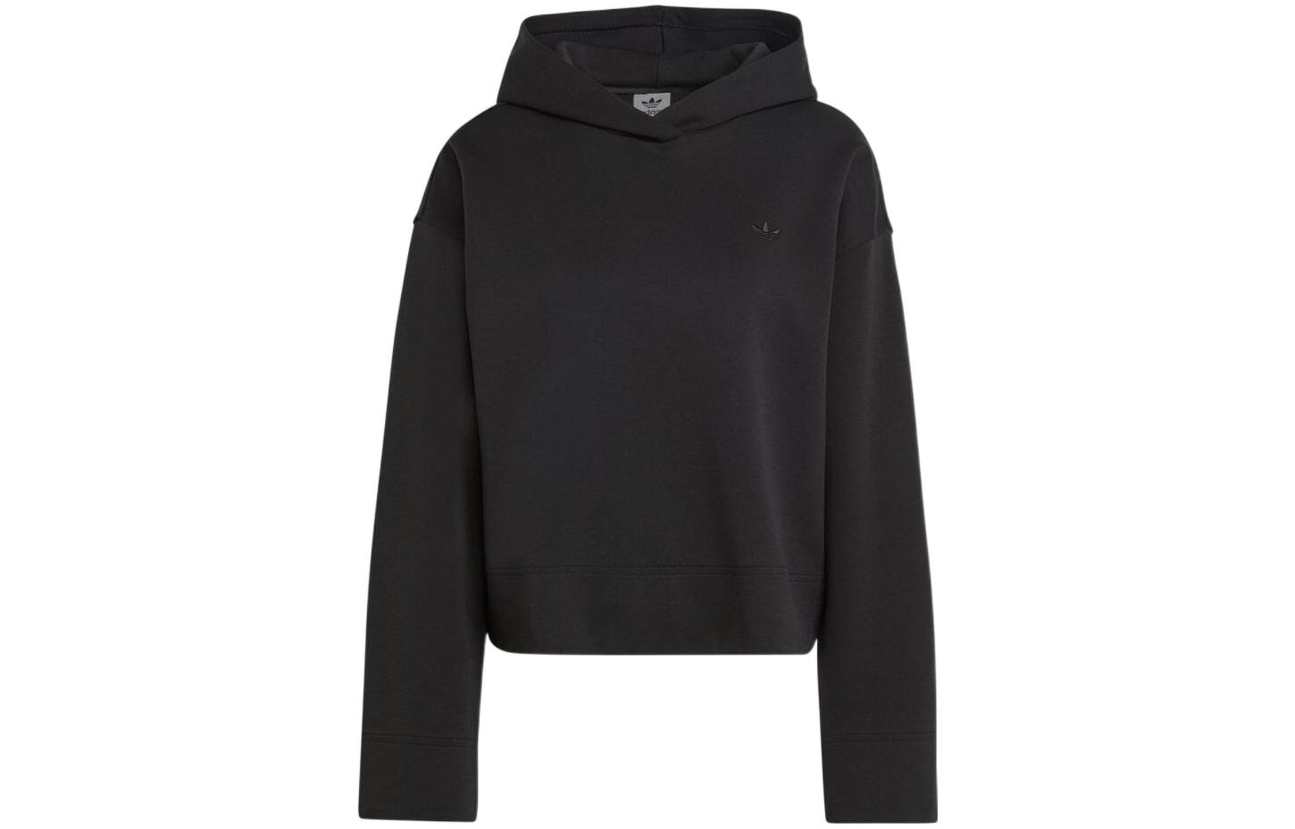 Adidas Originals Sweatshirts Women's Black Hooded Moderate Regular