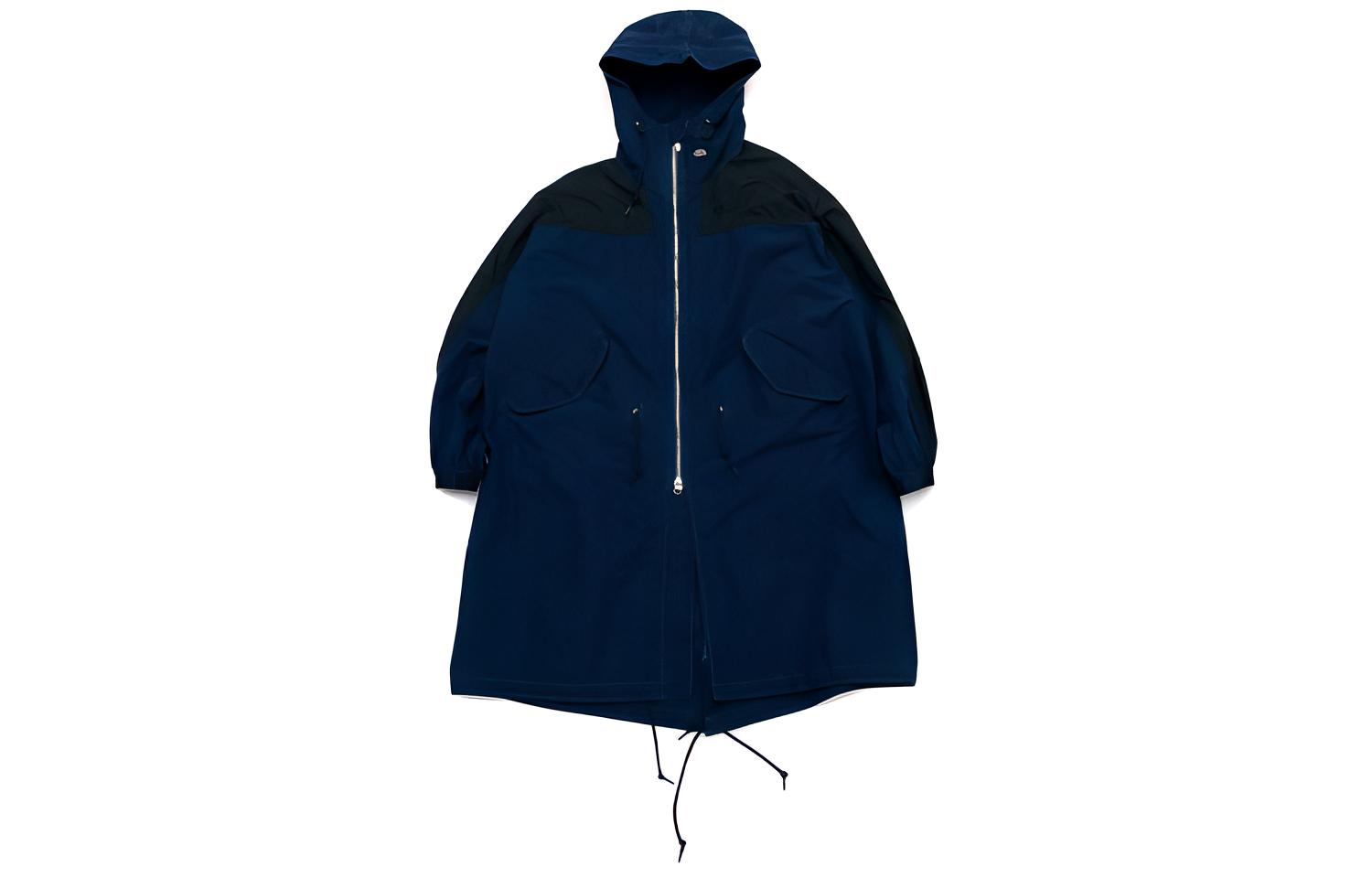 Женская куртка The North Face Ветрозащитная с капюшоном (синяя)