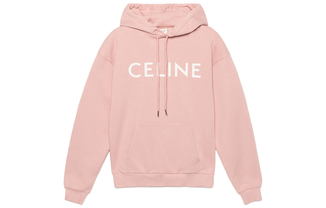 Женское худи CELINE CELINE FW22 Logo (розовое)