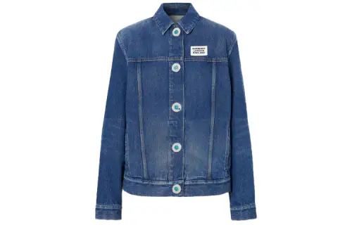 Burberry Jackets Women's Indigo Lapel Moderate Instructor